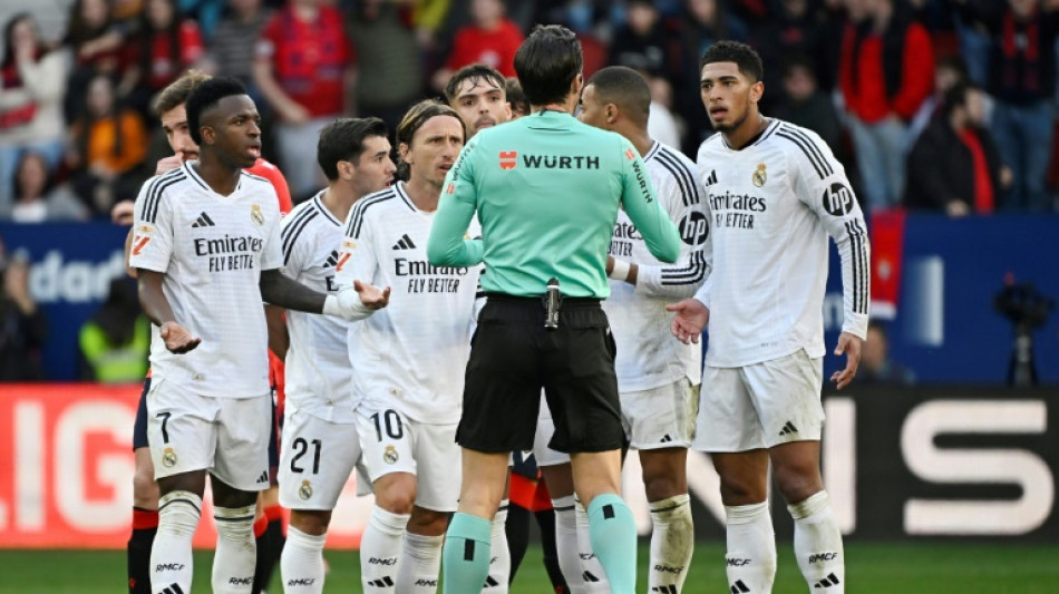 Real Madrid held by Osasuna with Bellingham sent off