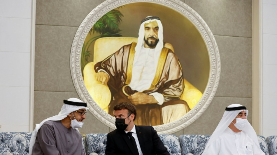 New UAE president meets Macron as world leaders stream in