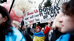 Londoners march in support of Ukraine to mark three years of war